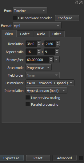 What Export Settings Should I Use Help How To Shotcut Forum