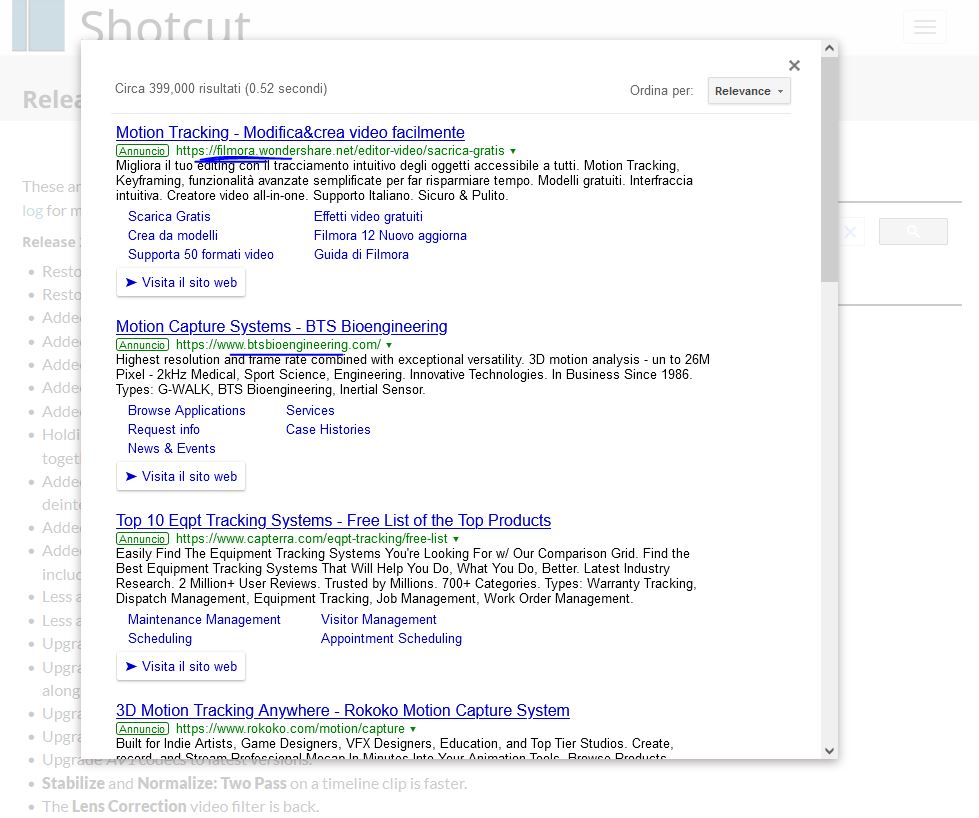 Google Search is global inside shotcut site - Site Feedback - Shotcut Forum