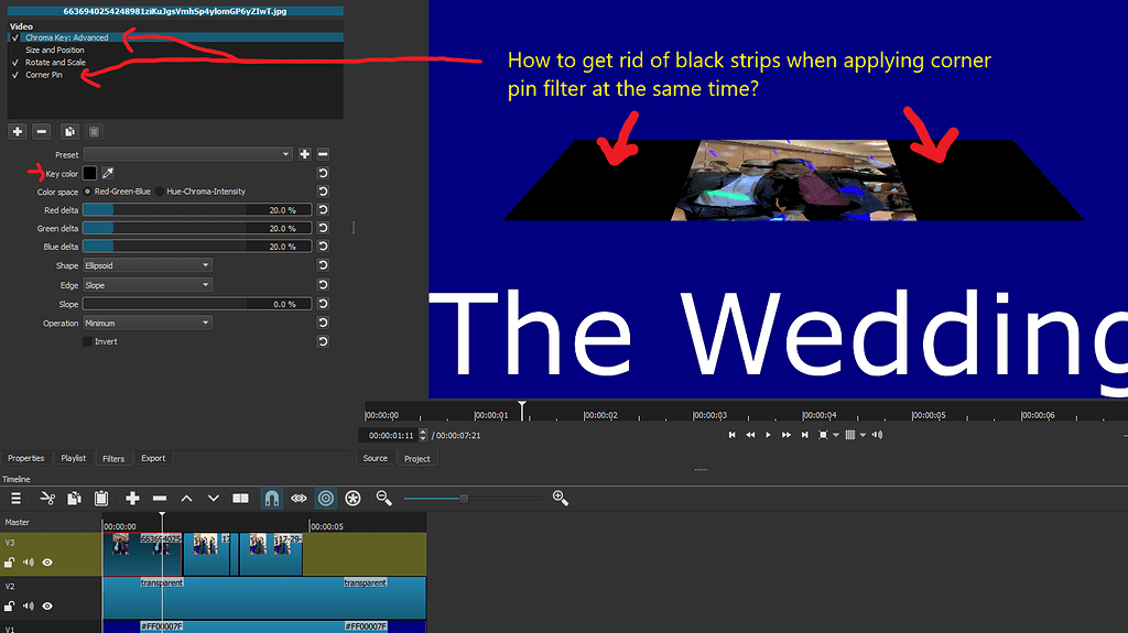 Corner Pin ... cannot work with Chroma:Advance? - Help/How To - Shotcut ...
