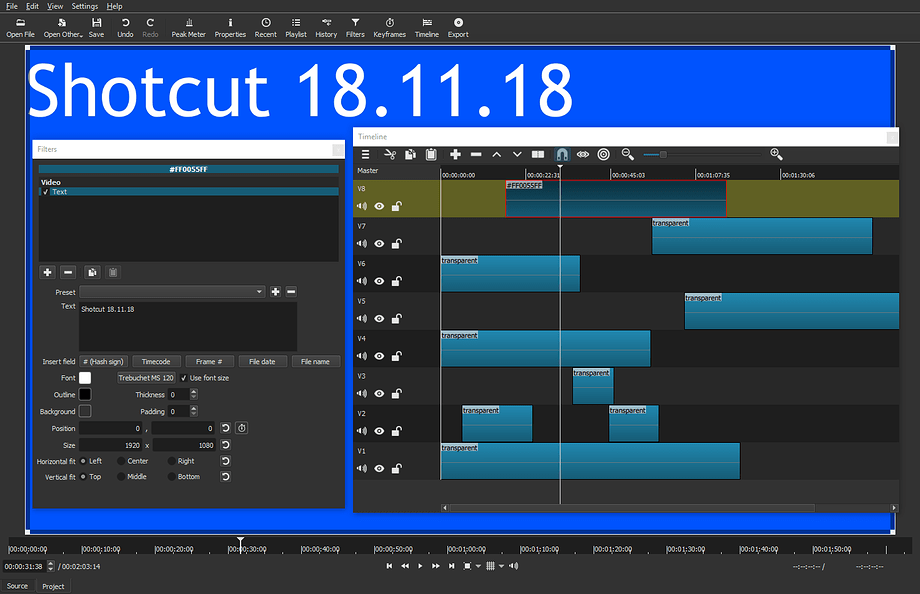 Two screens et panel filter - Bug - Shotcut Forum