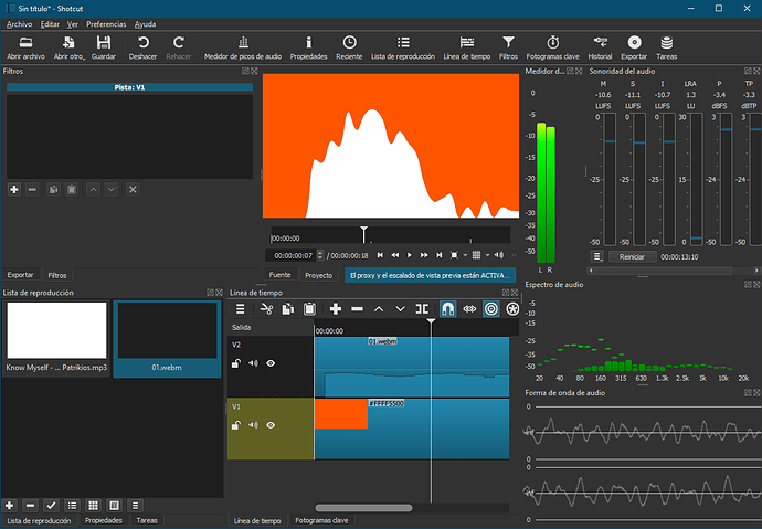 shotcut audio filters