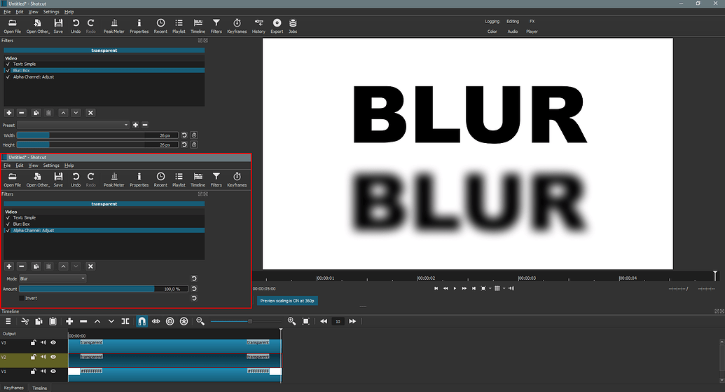 how to add text to shotcut