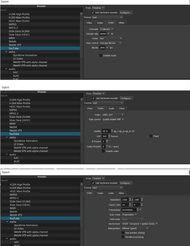 Export Settings