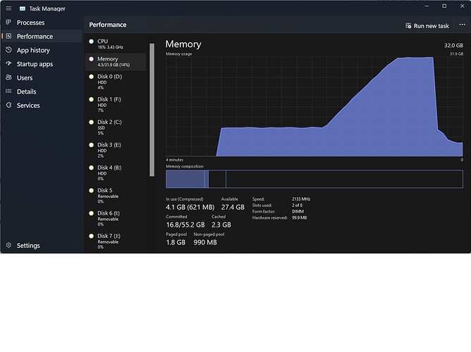 Shotcut memory usage