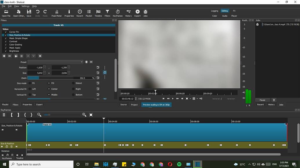 how to export shotcut video