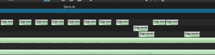 Clog Dance Shotcut timeline 02 closeup