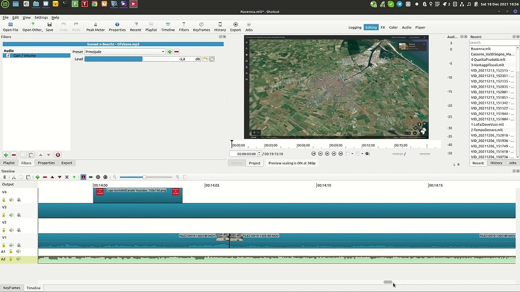 Crash when use track audio and gain filter - Bug - Shotcut Forum