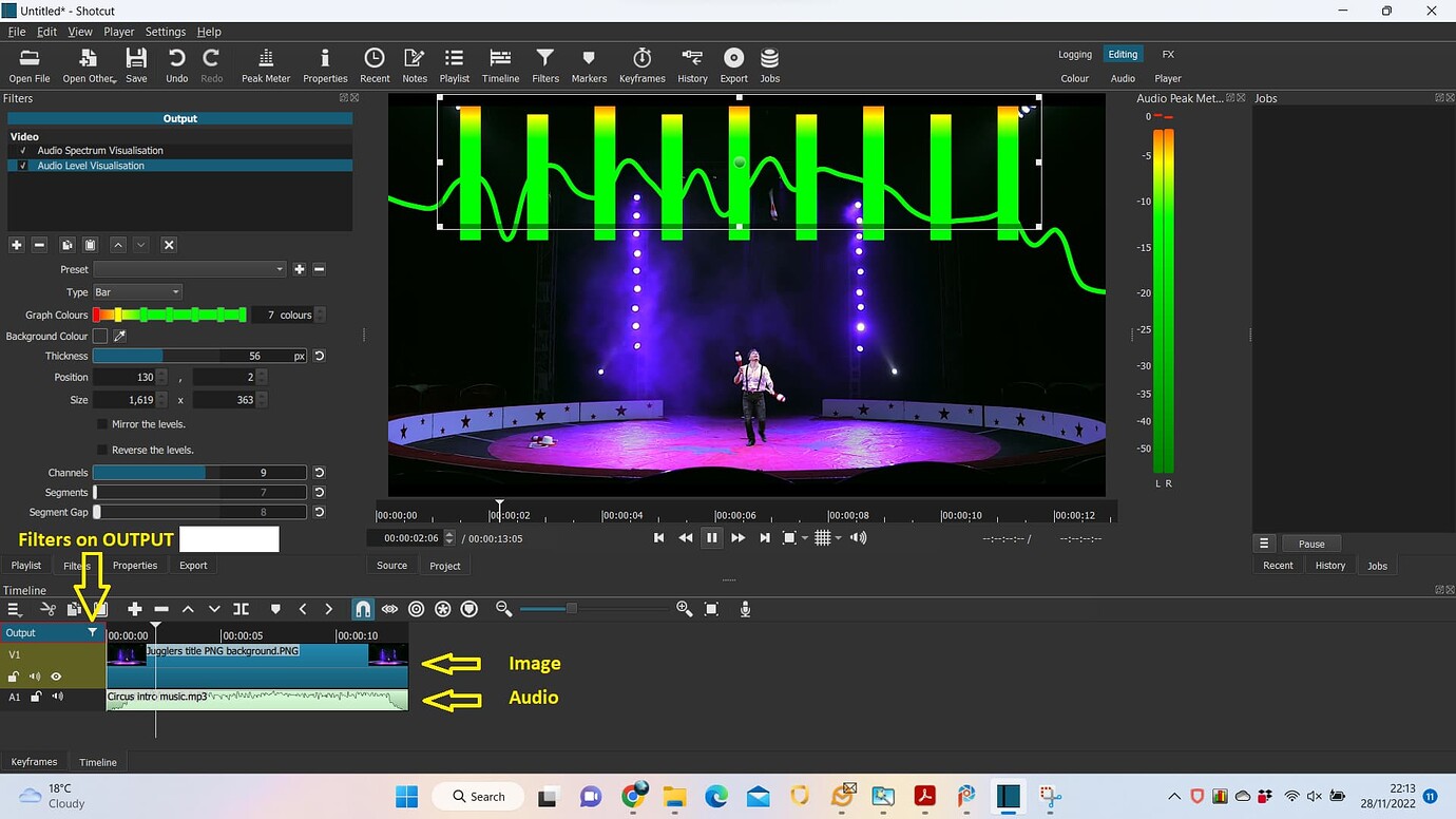 Audio dance, wave and spectrum filters - Help/How To - Shotcut Forum