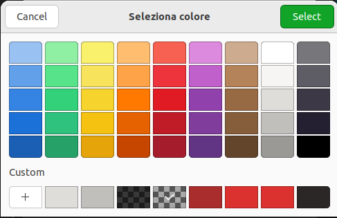 Color Selection Ubuntu
