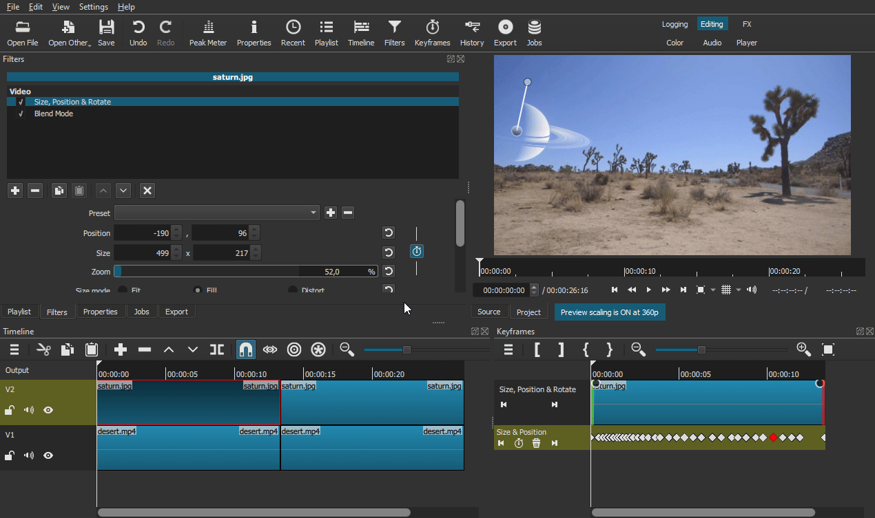 Filter presets with many keyframes don't save correctly - Bug - Shotcut ...
